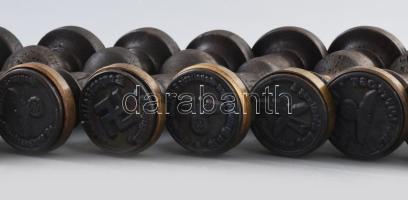 10 db hamisított náci bélyegző: SS, horogkeresztes, stb