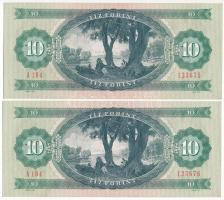 1975. 10Ft (2db) sorszámkövetők "A 104 123675 - A 104 123676" T:XF
Adamo F8