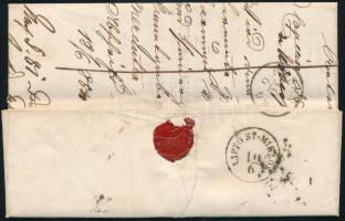 1854 1kr orange type HP III. with large, 13 mm margin on printed matter with full content. RR! "...