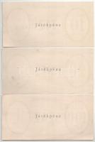 ~1960-1980. 10Ft-100Ft (3xklf) játék bankjegyek T:AU kis szakadás