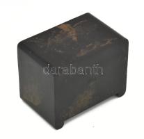 Bourjois Paris art deco szépítő szeres doboz, kopott aranyozással, belül réz betéttel, ca 1940 Bakel...