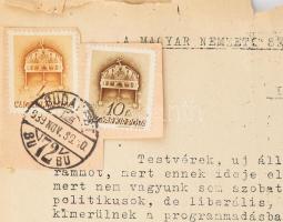 1939 A Magyar Nemzetiszocializmus országépítő programmja. 4 oldalas stencilezett kiadvány