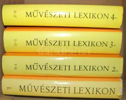 1975-1984 Zádor Anna és Genthon István szerkesztésében megjelent Művészet Lexikon teljes 4 kötetes kiadása szép állapotban az Akadémiai kiadó gondozásában
