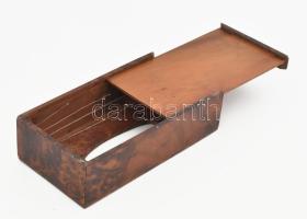 Marokkói különleges fa törlőkendő tartó 26x13x7 cm, sérült