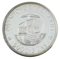 Spanyolország 1989. 5000P Ag "Amerikai felfedezése" forgalomba nem került emlékkiadás ered...