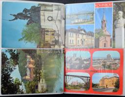 Kb. 200 db MODERN magyar város képeslap albumban, főleg az 1950-es évekből / Cca. 200 MODERN Hungari...