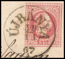 1867 5kr PS-cover "ÚJBÁNYA" (Ryan 600 p) - "NYITRA" - Wien. Certificate: Ferchen...