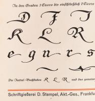cca 1920-as évek eleje Die Hauptprobe der Schriftgiesserei und Messinglinienfabrik D. Stempel Akt. -...