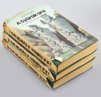 J. R. R. Tolkien: A gyűrűk ura I-III. köt. Ford.: Göncz Árpád. Az I. rész. 1-11. fejezetét és a hozzá tartozó versbetéteket fordította: Réz Ádám. A többi verset fordította. Bp., 1981, Gondolat. Első kiadás! Kiadói egészvászon-kötés, szakadt kiadói papír védőborítóban.