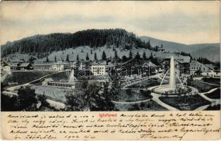 1911 Iglófüred, Bad Zipser Neudorf, Spisská Nová Ves Kupele, Novovesské Kúpele; látkép. Wlaszlovits Gusztáv kiadása / general view, spa (kis szakadás / small tear)