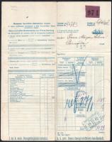 1902 DDSG Dunagőzhajózási társaság hajós fuvarlevél Pancsova. / 1902 DDSG Danube Steam Shipping Comp...