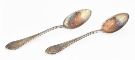 Ezüst(Ag) kiskanál, 2 db, jelzett, h: 11 cm, nettó: 23 g