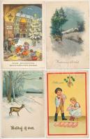 15 db RÉGI karácsonyi és újévi üdvözlő képeslap vegyes minőségben / 15 pre-1945 Christmas and New Year greeting postcards in mixed quality