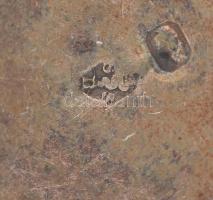 Ezüst(Ag) pálinkás pohár, jelzett, m: 3,5 cm, nettó: 14,15 g