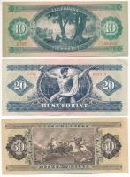 1969. 10Ft + 1975. 50Ft + 1980. 20Ft T:F szép, vagy erős papír