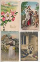 15 db RÉGI húsvéti üdvözlő motívum képeslap vegyes minőségben / 15 pre-1945 Easter greeting motive postcards in mixed quality