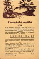 1939 Krasznahorkai Nagytábor. Az 511. Szent Imre Herceg és a 123. Pálfy Dániel cserkészcsapat meghívója Krasznahorkaváraljára / Hungarian scout camp and invitation to Krásnohorské Podhradie s: Bozó