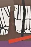 Hetey Katalin (1924-2010): Kompozíció. Szitanyomat, papír. Jelzett. Számozott (49/100). 30x30 cm / S...