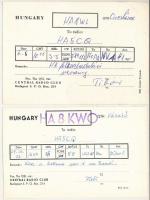 Gyula Várfürdő - 2 db modern magyar reklám QSL rádióamatőr igazoló lap