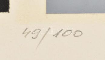 Joseph Kádár (1936-2019): Hommage á Bartók. Szitanyomat, papír. Jelzett. Számozott (49/100). 25x50,5...