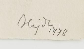 Hajdú István (Etienne Hajdu, 1907-1996): Kék szakál hetedik felesége (Bartók). Szitanyomat, papír. J...