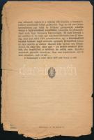 1920 Fontoljuk meg! A trianoni békeszerződés aláírása előtt kiadtt röplap, melyben a békeszerződés e...