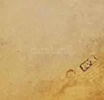 Ezüst (Ag) cigaretta tárca jelzett, 111 g kopott zománcozással 9x8 cm