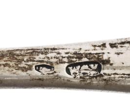 Ezüst (Ag) cukorfogó, jelzett 39 g 14 cm