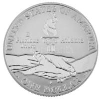 Amerikai Egyesült Államok 1995P 1$ Ag "Atlantai Olimpia 1996 - Atlétika" kapszulában T:PP ...