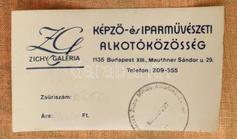 Orvos András (1939- ): Vízparti táj. Olaj, vászon, jelezve jobbra lent. Hátoldalán Zichy Galéria cím...