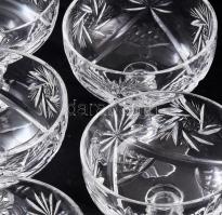 6 db kristály likőrös pohár. Hibátlanok 8,5 cm