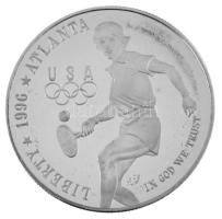 Amerikai Egyesült Államok 1996P 1$ Ag Atlantai Olimpia 1996 - Tenisz kapszulában T:PP patina /  USA 1996P 1 Dollar Ag Atlanta Olympics 1996 - Tennis in capsule C:PP patina Krause KM#269