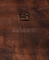 Erdélyi fali kerámia, jelzett, lepattanással, 21x19 cm