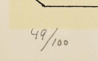 Martyn Ferenc (1899-1986): Geometrikus kompozíció, 1978. Szitanyomat, papír, jelzett. Számozott: 49/...