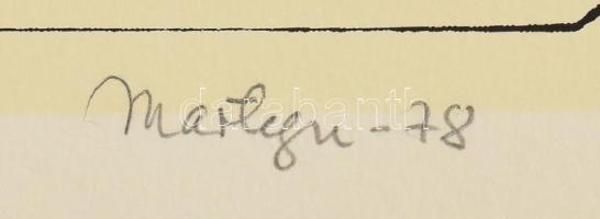 Martyn Ferenc (1899-1986): Geometrikus kompozíció, 1978. Szitanyomat, papír, jelzett. Számozott: 49/...