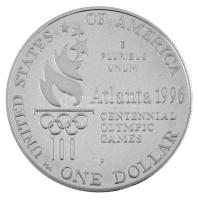 Amerikai Egyesült Államok 1996P 1$ Ag "Atlantai Olimpia 1996 - Evezés" kapszulában T:PP pa...