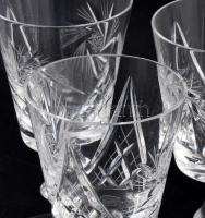 6 db kristály boros pohár, hibátlanok 14 cm