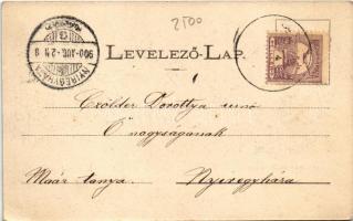 1900 Bártfa, Bártfafürdő, Bardejovské Kúpele, Bardiov, Bardejov; Erzsébet királyné tér és szálloda, ...