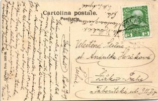 1909 Osztrák-Magyar Haditengerészet matrózai viharkabátban a fedélzeten hangszóróval / K.u.K. Kriegs...