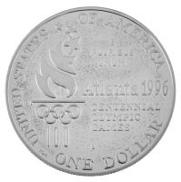 Amerikai Egyesült Államok 1996P 1$ Ag "Atlantai Olimpia 1996 - Paralimpia - Kerekesszékes verse...