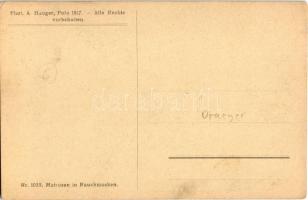 SMS SZENT ISTVÁN osztrák-magyar haditengerészet matrózai különféle gázálarcokban / K.u.k. Kriegsmari...