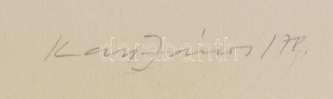 Kass János (1927-2010): Hommage a Bartók, 1978. Dombornyomat, papír, jelzett. Számozott: 49/100. 42×...