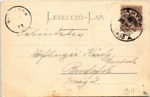 1901 Bártfa, Bártfafürdő, Bardejovské Kúpele, Bardiov, Bardejov; Széchenyi szálloda. Eschwig Ede F. ...