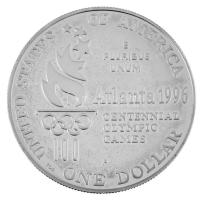 Amerikai Egyesült Államok 1996P 1$ Ag "Atlantai Olimpia 1996 - Magasugrás" kapszulában T:P...