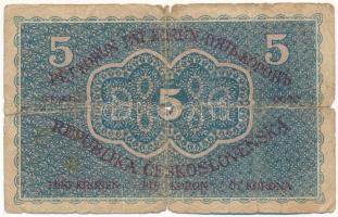 Csehszlovákia 1919. 5K T:VG,G
Czechoslovakia 1919. 5 Korun C:VG,G
Krause P#7