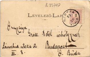 1899 (Vorläufer) Bártfa, Bártfafürdő, Bardejovské Kúpele, Bardiov, Bardejov; New York vendéglő. Diva...