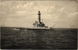 1909 Pola, Leuchtturm Scoglio Porer / Világítótorony / lighthouse. Phot. A. Beer, F.W. Schrinner 1908. (EK)