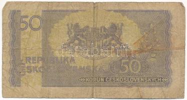 Csehszlovákia DN (1945-1948) 50K T:VG Czechoslovakia ND (1945-1948) 50 Korun C:VG Krause P#62