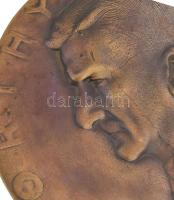 Horthy Miklós 1920. Nagy méretű bronz fali dísz, plasztikus plakett d: 22 cm