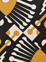 Koncz Béla (1925-2002): Formaszervezés Bartók zenéjére, 1978. Szitanyomat, papír, jelzett, számozott...